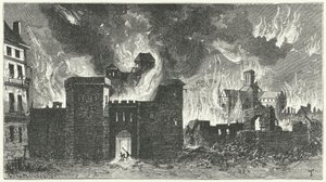 Den store brand i London, 1666 af German School